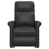 vidaXL Atsistojantis masažinis krėslas, juodos spalvos, dirbtinė oda