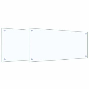 vidaXL Virtuvės užpakalinė plokštė 2 pcs Skaidrus 90 x 40 cm