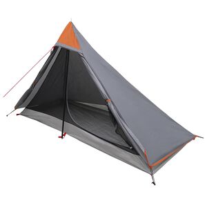 vidaXL Pėsčiųjų kempingo palapinė Pilka ir oranžinė 222 x 85 x 125 cm