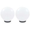 vidaXL LED lempos, rutulio formos, 2vnt., sferinės, 25cm, PMMA
