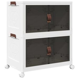 vidaXL Sukraunama daiktadėžė su ratukais, 75 L, 64x40x76 cm
