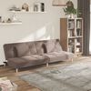 vidaXL Dvivietė sofa-lova su dvejomis pagalvėmis, taupe, audinys