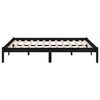 vidaXL Lovos rėmas, juodas, 160x200cm, pušies medienos masyvas