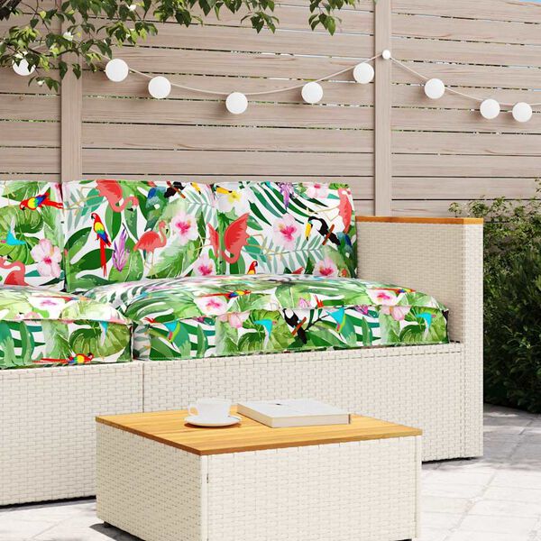 vidaXL Pagalvių komplektas Gėlių 3 pcs Įvairiaspalvis Oksfordo audinys