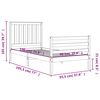 vidaXL Lovos rėmas su galvūgaliu, rudas, medienos masyvas, vienvietis