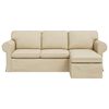 vidaXL Sofa Kreminė Bendri matmenys: 215 x 138 cm (P X G x A) Aksomas