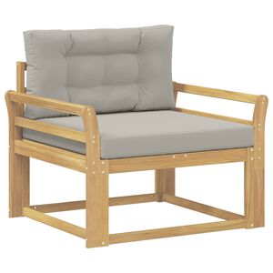 vidaXL Lauko Vidurinis Sofa Poliesteris Balta