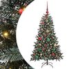 vidaXL Dirbtinė Kalėdų eglutė Žalia 120 cm PVC, plastikas ir plienas