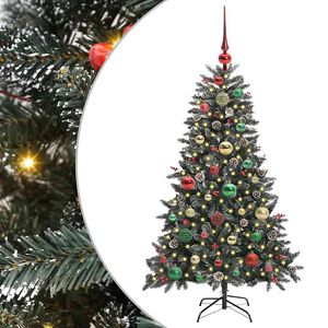 vidaXL Dirbtinė Kalėdų eglutė Žalia 120 cm PVC, plastikas ir plienas