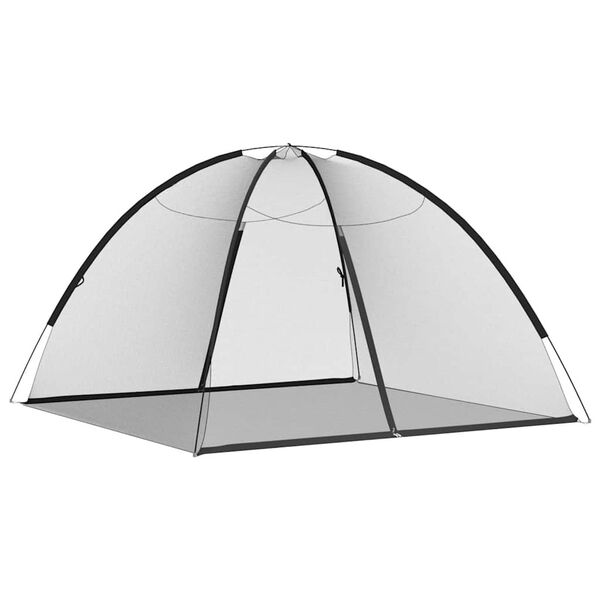 vidaXL Tinklelis nuo uodų su durimis Mongolia,&nbsp; juodas&nbsp;, 200x200x135cm