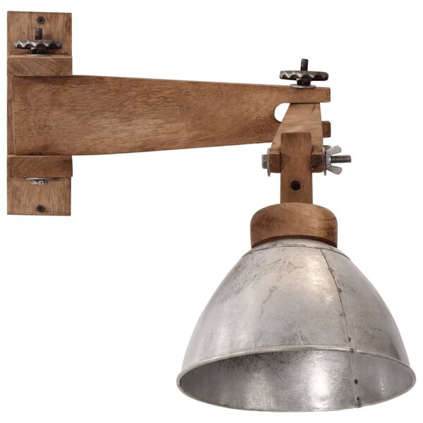 vidaXL Sieninis &scaron;viestuvas, sidabrinis, 25W, E27, vintažinis