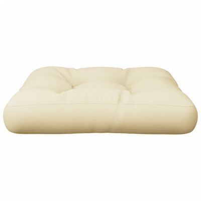 vidaXL Paletės pagalvėlė, kreminės spalvos, 60x60x12cm, audinys