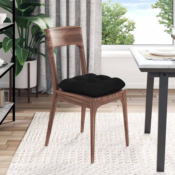 vidaXL Sėdynių pagalvėlės 4 pcs Juoda 40 x 40 x 12 cm audinys