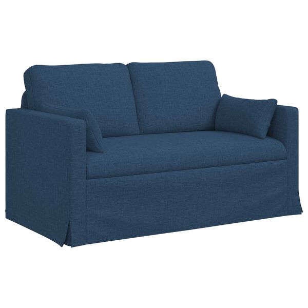 vidaXL Sofa Mėlyna Bendri matmenys: 139 x 78 cm (P X G x A) Aksomas