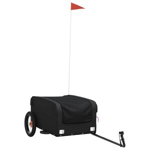 vidaXL Dviračio priekaba, juodos spalvos, 30kg, geležis