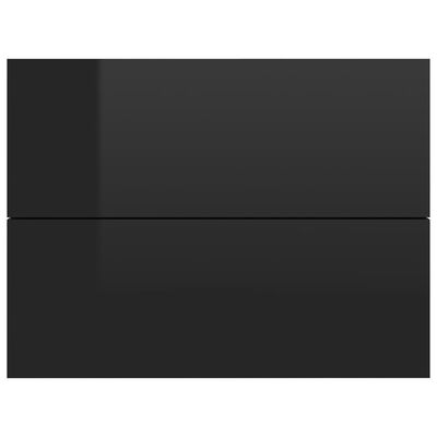 vidaXL Naktinės spintelės, 2vnt., juodos, 40x30x30cm, MDP, blizgios