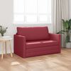 vidaXL Sofa lova 110cm Vyno raudona Dirbtinė Oda