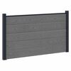vidaXL Tvoros rinkinys 180 x 105 cm WPC ir aliuminis Pilka