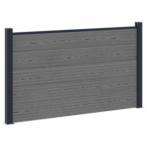 vidaXL Tvoros rinkinys 180 x 105 cm WPC ir aliuminis Pilka