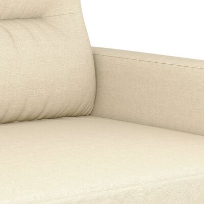 vidaXL Trivietė sofa, kreminės spalvos, 180cm, audinys
