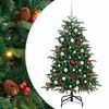 vidaXL Dirbtinė Kalėdų eglutė Žalia 150 cm PVC ir Metalas ir Plastikas