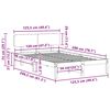 vidaXL Lovos rėmas Natūrali 120 x 200 cm Kietos pušies mediena