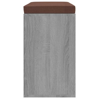vidaXL Batų suoliukas, pilkas ąžuolo, 103x30x48cm, apdirbta mediena