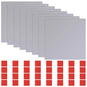 vidaXL Veidrodžiai 8 vnt. Sidabrinė 20,5 x 20,5 x 0,4 cm