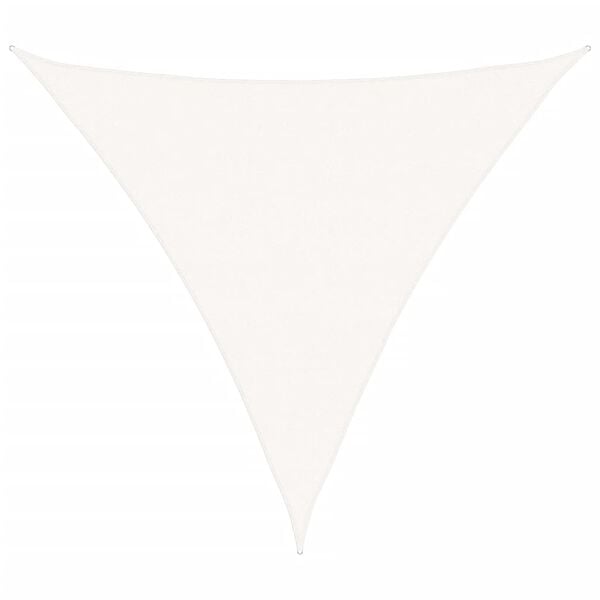 vidaXL Tentas nuo saulės, HDPE, trikampio formos, 5x5x5m, baltas