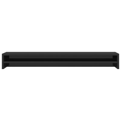 vidaXL Monitoriaus stovas, juodos spalvos, 100x24x13cm, MDP, blizgus