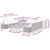 vidaXL Sodo Sofų Rinkinys su pagalve 11 pcs Pilka Poli ratanas