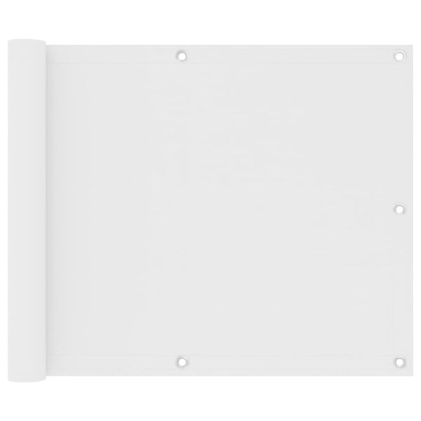 vidaXL Balkono pertvara, baltos spalvos, 75x400cm, oksfordo audinys