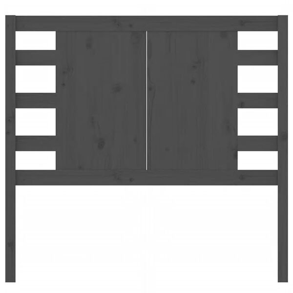 vidaXL Galvūgalis, pilkas, 96x4x100cm, pušies medienos masyvas