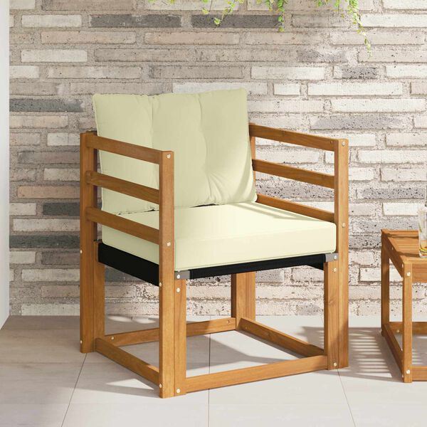 vidaXL Lauko sofos komplektas Kietasis akacijos medis ir Textilene