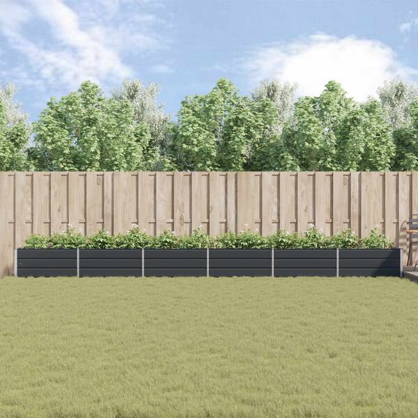 vidaXL Lovelis Antracitas 195 x 100 x 45 cm Cinkuota plienas