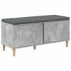 vidaXL Koridoriaus suolas su pagalve Betono Pilka 100 x 38 x 46 cm