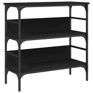 vidaXL Konsolinis staliukas, juodas, 75x32x75cm, apdirbta mediena