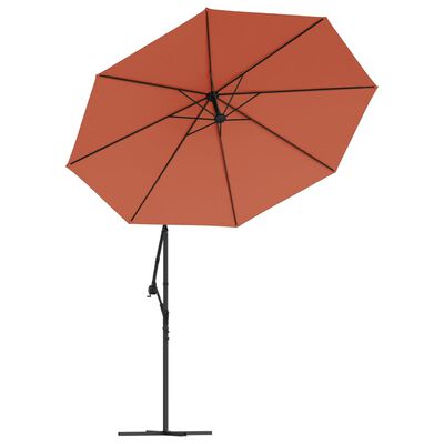 vidaXL Pakaitinis audinys gembiniam skėčiui, terakota spalvos, 350cm