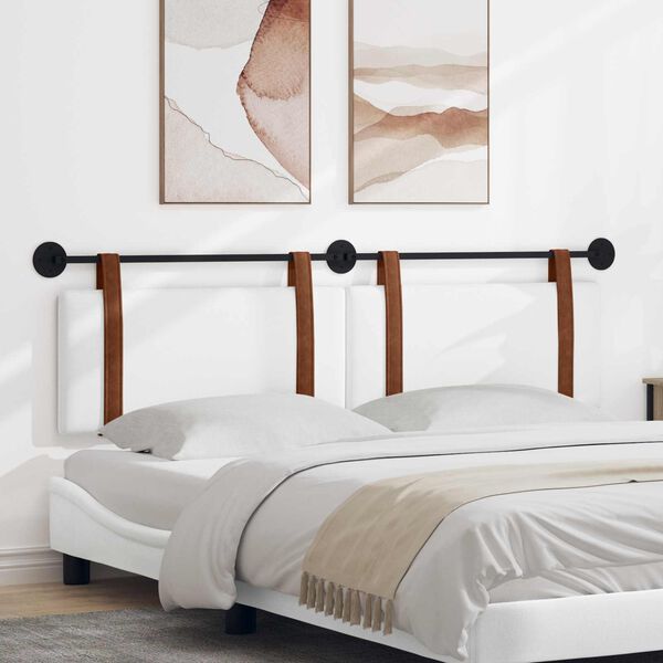 vidaXL Kabantysis galvūgalis Baltas 170 x 55 x 5 cm Antikinis PU