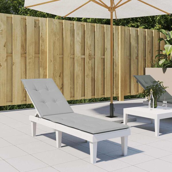 vidaXL Terasos kėdės pagalvėlė, pilka, (75+105) x 50 x 4cm, audinys