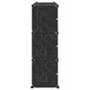 vidaXL Storage Cube Organizer su 9 kubeliais ir durelėmis juodas PP