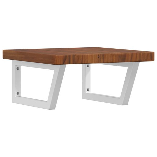 vidaXL Lentyna praustuvui, plienas ir ąžuolo medienos masyvas