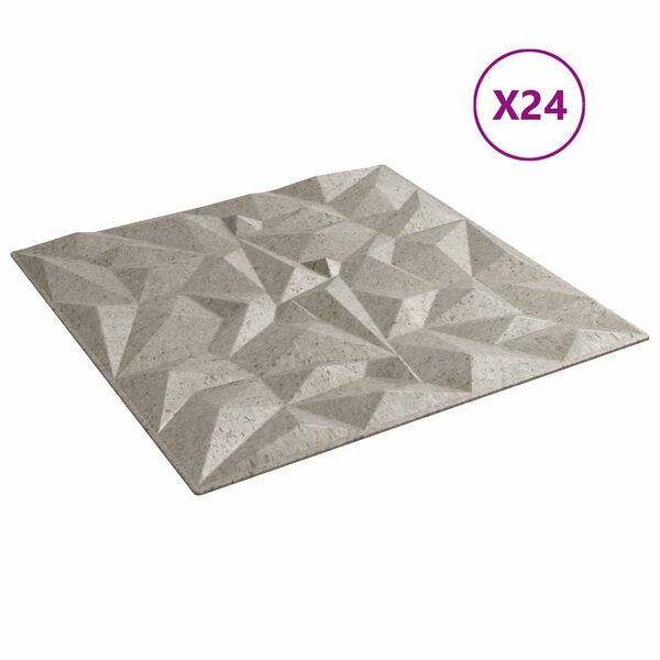 vidaXL Sienų plok&scaron;tės 24 pcs Amethyst Beton 50 x 50 cm XPS Putplastis