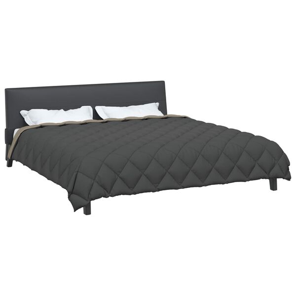 vidaXL Žiemos antklodė &Scaron;viesiai pilka ir antracito 240 x 200 cm