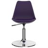 vidaXL Pasukamos valgomojo kėdės, 2vnt., violetinės, dirbtinė oda