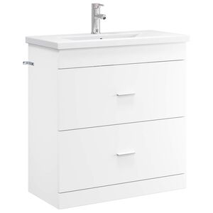 vidaXL Vonios baldų rinkinys Balta 81 x 40 x 84,5 cm Apdirbta mediena