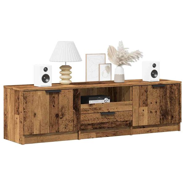 vidaXL televizoriaus spintelė Old Wood 140x35x40 cm Engineered Wood