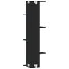 vidaXL Sieninė kampinė lentyna, juodos, 36,5x36,5x140cm, MDP