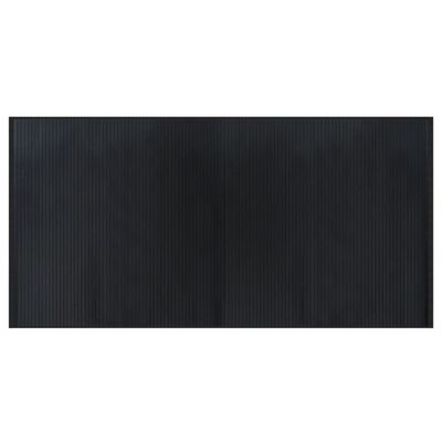 vidaXL Kilimas, juodos spalvos, 100x200cm, bambukas, stačiakampis