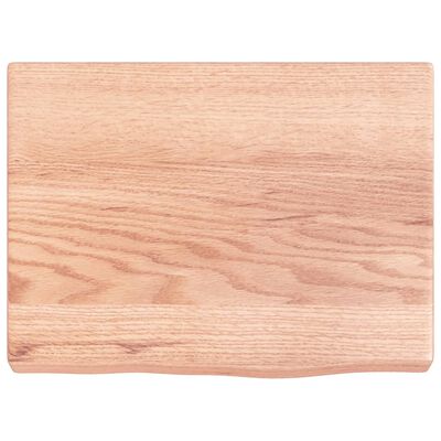 vidaXL Vonios stalviršis, šviesiai rudas, 40x30x(2-4) cm, mediena